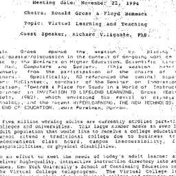 Minutes, 1994-11-22. Higher...