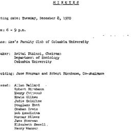 Minutes, 1970-12-08. Higher...