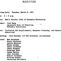 Minutes, 1971-03-09. Higher...