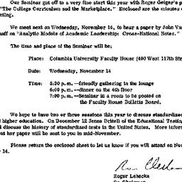 Announcements, 1979-10-15. ...