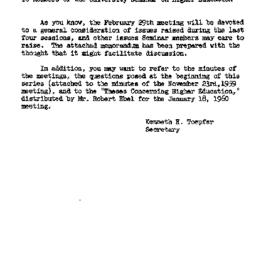 Announcements, 1960-02-29. ...