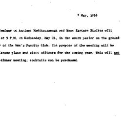 Announcements, 1969-05-07. ...