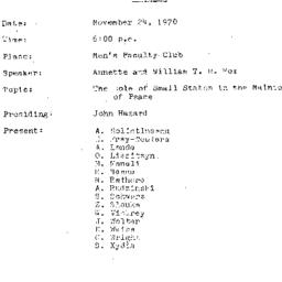 Minutes, 1970-11-24. The Pr...