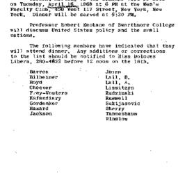 Announcements, 1968-04-16. ...