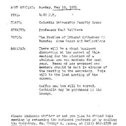 Announcements, 1976-05-10. ...