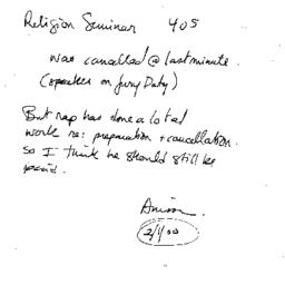 Correspondence, 2000-02-01....
