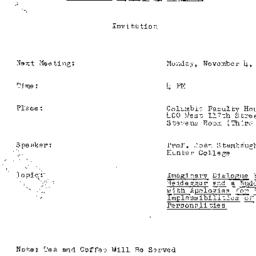 Announcements, 1991-11-04. ...