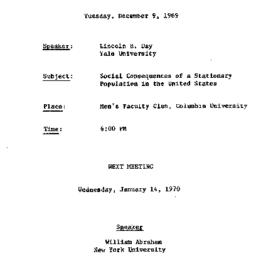 Announcements, 1969-12-09. ...