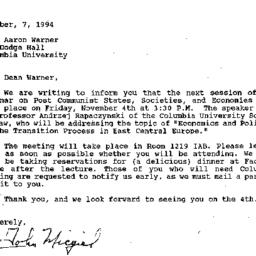Correspondence, 1994-10-07....