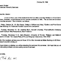 Correspondence, 1998-10-20....