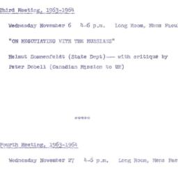 Announcements, 1963-11-06. ...