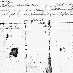 [Document, 1777 August 18]