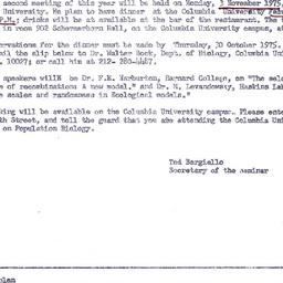 Announcements, 1975-11-03. ...