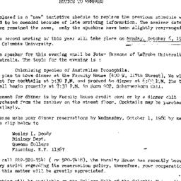 Announcements, 1980-10-06. ...