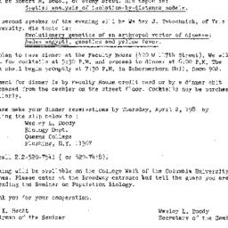 Announcements, 1981-04-06. ...