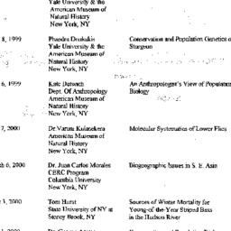 Schedules, Population Biolo...