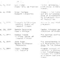 Schedules, Population Biolo...