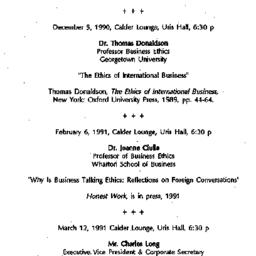 Schedules, Ethics in Busine...