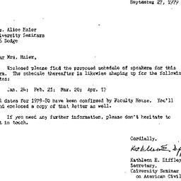 Announcements, 1978-09-27. ...