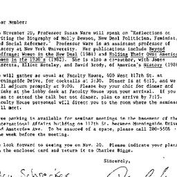 Announcements, 1986-10-27. ...