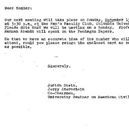 Announcements, 1971-11-01. ...