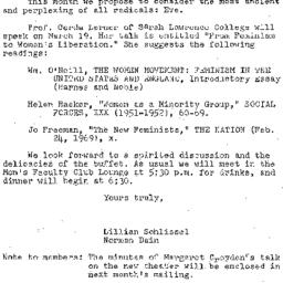 Announcements, 1970-03-12. ...