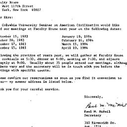 Announcements, 1985-05-02. ...