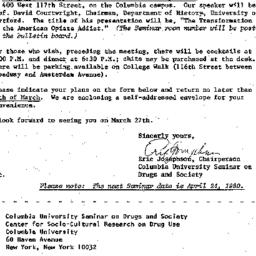 Announcements, 1980-03-07. ...