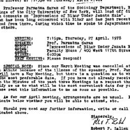 Announcements, 1978-04-18. ...