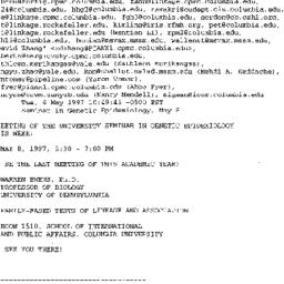 Announcements, 1997-05-08. ...