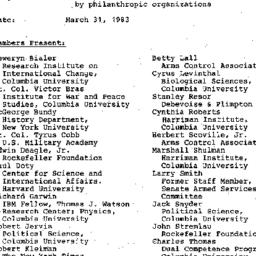 Minutes, 1983-03-31. Arms C...