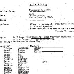 Minutes, 1970-11-13. Modern...