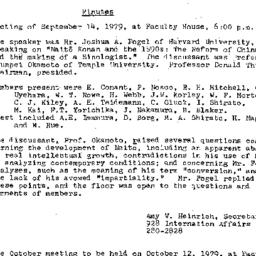 Minutes, 1979-09-14. Modern...