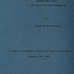 Speaker's paper, 1969-1...