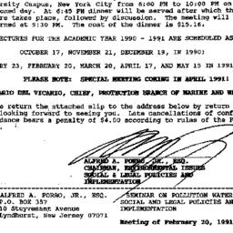 Announcements, 1991-02-20. ...