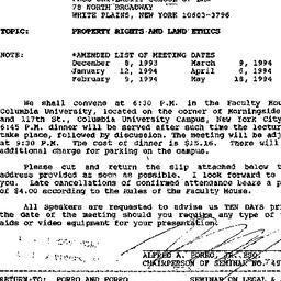 Announcements, 1993-11-10. ...