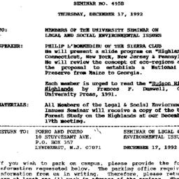 Announcements, 1992-12-17. ...