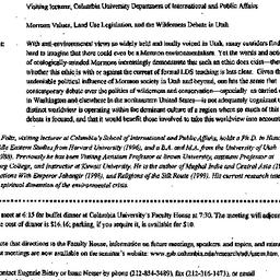 Announcements, 2000-01-19. ...