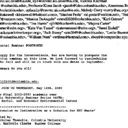 Correspondence, 2003-05-07....