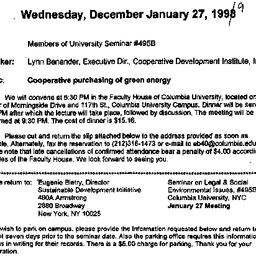 Announcements, 1999-01-27. ...