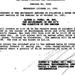 Announcements, 1991-10-16. ...