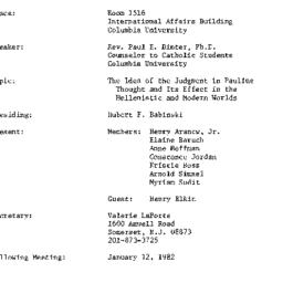 Minutes, 1981-12-08. The Pe...