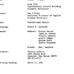 Minutes, 1981-02-10. The Pe...
