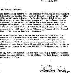 Announcements, 1984-03-12. ...