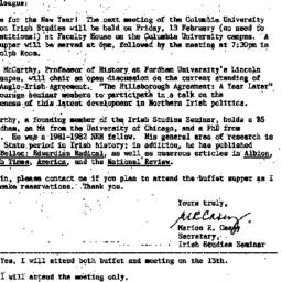 Announcements, 1987-01-15. ...