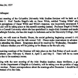 Announcements, 1997-11-24. ...
