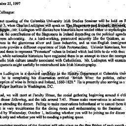 Announcements, 1997-09-25. ...