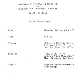 Announcements, 1991-02-04. ...