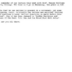 Announcements, 2001-04-18. ...