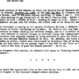 Announcements, 1964-12-03. ...